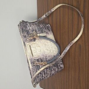 Brahmin Mini Asher Tan/Brown Croc